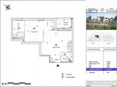 Annonce Location 2 pices Appartement Saint-herblain 44