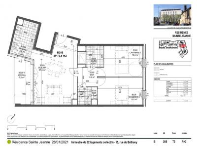For rent Reims 3 rooms 73 m2 Marne (51100) photo 1