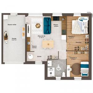 For sale Isse 4 rooms 55 m2 Loire atlantique (44520) photo 2