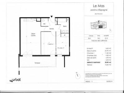 For rent Perpignan 3 rooms 58 m2 Pyrenees orientales (66000) photo 1