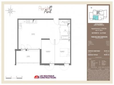 For rent Marseille-14eme-arrondissement 3 rooms 59 m2 Bouches du Rhone (13014) photo 1