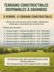 Acheter Terrain 630 m2 Grambois