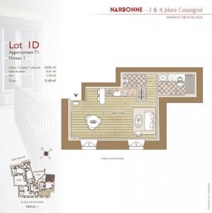 For rent Narbonne 1 room 31 m2 Aude (11100) photo 3