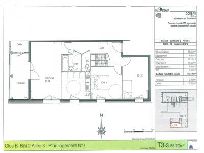 For rent Corbas 3 rooms 67 m2 Rhone (69960) photo 1