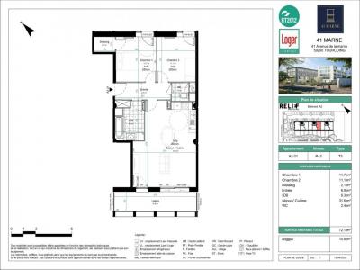 For rent Tourcoing 3 rooms 72 m2 Nord (59200) photo 1