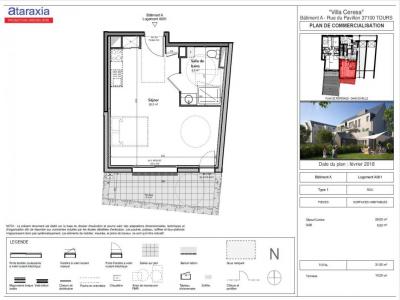 Louer Appartement 31 m2 Tours