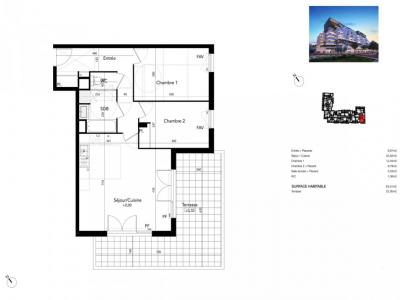 For sale Beziers 3 rooms 63 m2 Herault (34500) photo 1