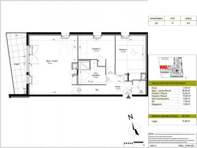 For rent Ponts-de-ce 3 rooms 66 m2 Maine et loire (49130) photo 1