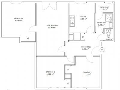 Louer Appartement 66 m2 Machault