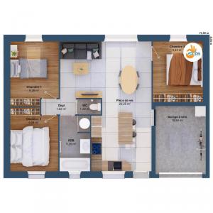 Acheter Maison 65 m2 Dissay