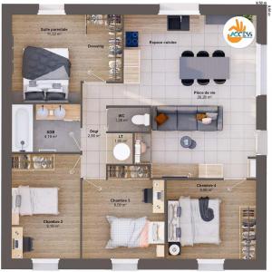 For sale Jans 6 rooms 74 m2 Loire atlantique (44170) photo 2