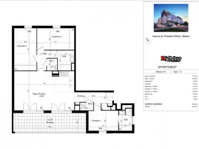 Annonce Vente 4 pices Appartement Beziers 34