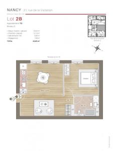 For rent Nancy 2 rooms 43 m2 Meurthe et moselle (54000) photo 4