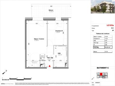 For rent Huningue 2 rooms 42 m2 Haut rhin (68330) photo 1