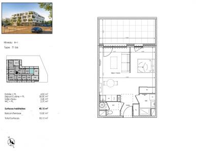 For sale Beziers 1 room 40 m2 Herault (34500) photo 1