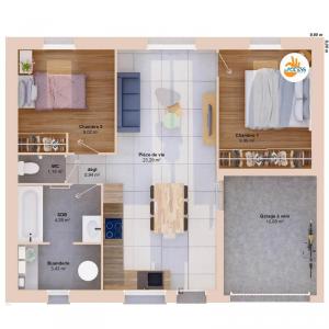 For sale Brusvily 4 rooms 52 m2 Cotes d'armor (22100) photo 2