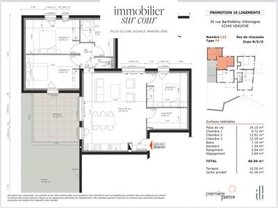 Annonce Vente 4 pices Appartement Veauche 42