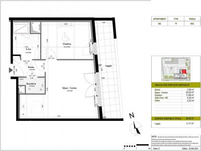For rent Ponts-de-ce 2 rooms 44 m2 Maine et loire (49130) photo 1