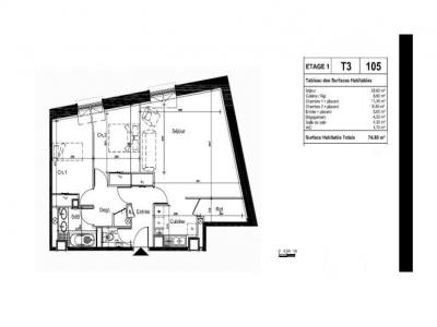Annonce Location 3 pices Appartement Bourgoin-jallieu 38