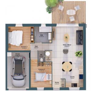 For sale Chateaubriant 4 rooms 68 m2 Loire atlantique (44110) photo 2