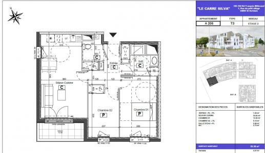 Annonce Location 3 pices Appartement Saint-herblain 44