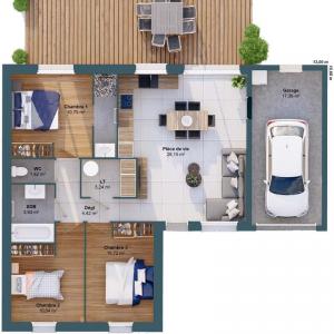 For sale Puyravault 5 rooms 76 m2 Charente maritime (17700) photo 2