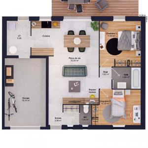 For sale Saint-malo-du-bois 4 rooms 69 m2 Vendee (85590) photo 3