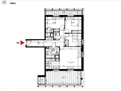 For rent Cergy 4 rooms 81 m2 Val d'Oise (95000) photo 4