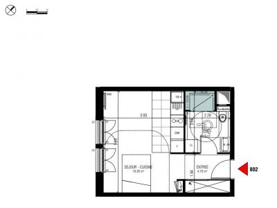 For rent Cergy 1 room 30 m2 Val d'Oise (95000) photo 2