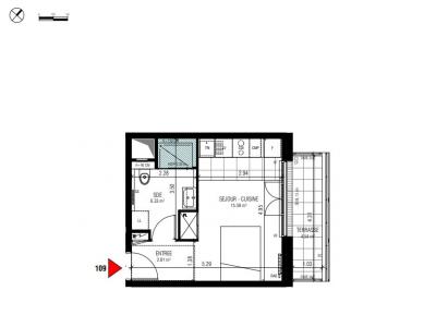 For rent Cergy 1 room 24 m2 Val d'Oise (95000) photo 2