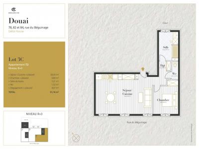 For rent Douai 2 rooms 51 m2 Nord (59500) photo 3