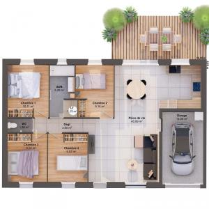 For sale Gavre 6 rooms 90 m2 Loire atlantique (44130) photo 2