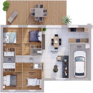 For sale Guipry 6 rooms 81 m2 Ille et vilaine (35480) photo 2