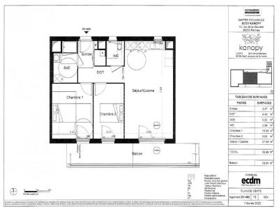 For rent Saint-jacques-de-la-lande 3 rooms 66 m2 Ille et vilaine (35136) photo 1