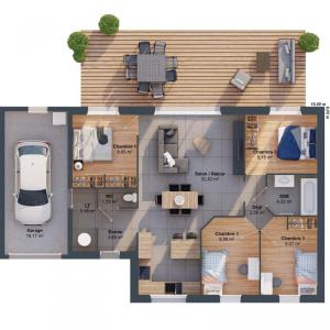 For sale Cherveux 6 rooms 85 m2 Deux sevres (79410) photo 2