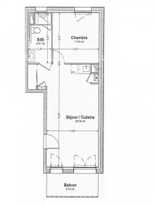 For rent Nantes 2 rooms 42 m2 Loire atlantique (44000) photo 3