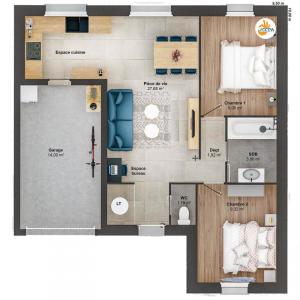 For sale Isse 4 rooms 53 m2 Loire atlantique (44520) photo 2