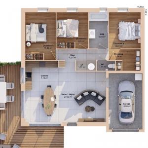 For sale Boissiere-de-montaigu 5 rooms 84 m2 Vendee (85600) photo 2