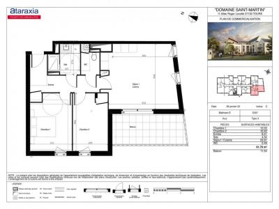 Annonce Location 3 pices Appartement Tours 37