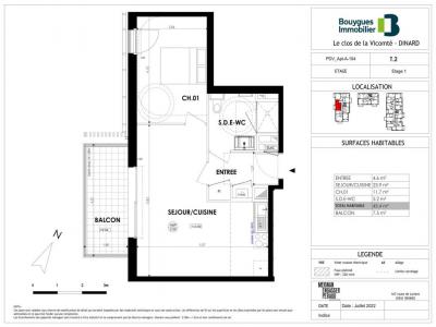 Louer Appartement 45 m2 Dinard