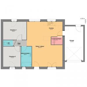For sale Gavre 4 rooms 67 m2 Loire atlantique (44130) photo 2