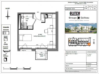 For rent Ponts-de-ce 1 room 25 m2 Maine et loire (49130) photo 3