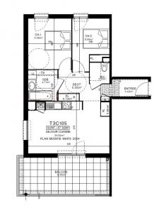 Annonce Location 3 pices Appartement Clermont-ferrand 63