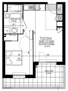 For rent Clermont-ferrand 2 rooms 37 m2 Puy de dome (63100) photo 1