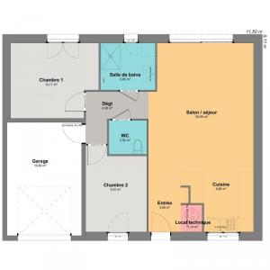 For sale Anais 4 rooms 71 m2 Charente (16560) photo 2