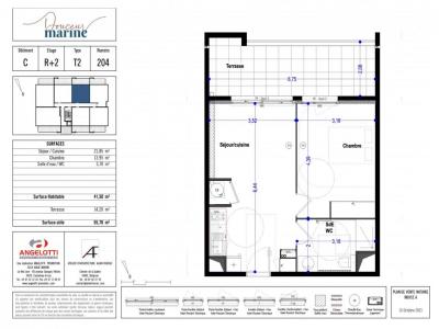 For rent Serignan 2 rooms 41 m2 Herault (34410) photo 1