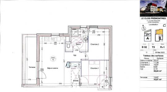 For rent Haguenau 3 rooms 56 m2 Bas rhin (67500) photo 2