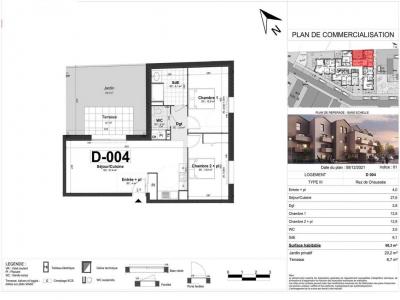 For rent Tours 3 rooms 68 m2 Indre et loire (37100) photo 1