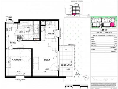 For rent Nancy 2 rooms 42 m2 Meurthe et moselle (54000) photo 2