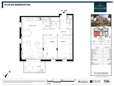 For rent Guerande 3 rooms 65 m2 Loire atlantique (44350) photo 2